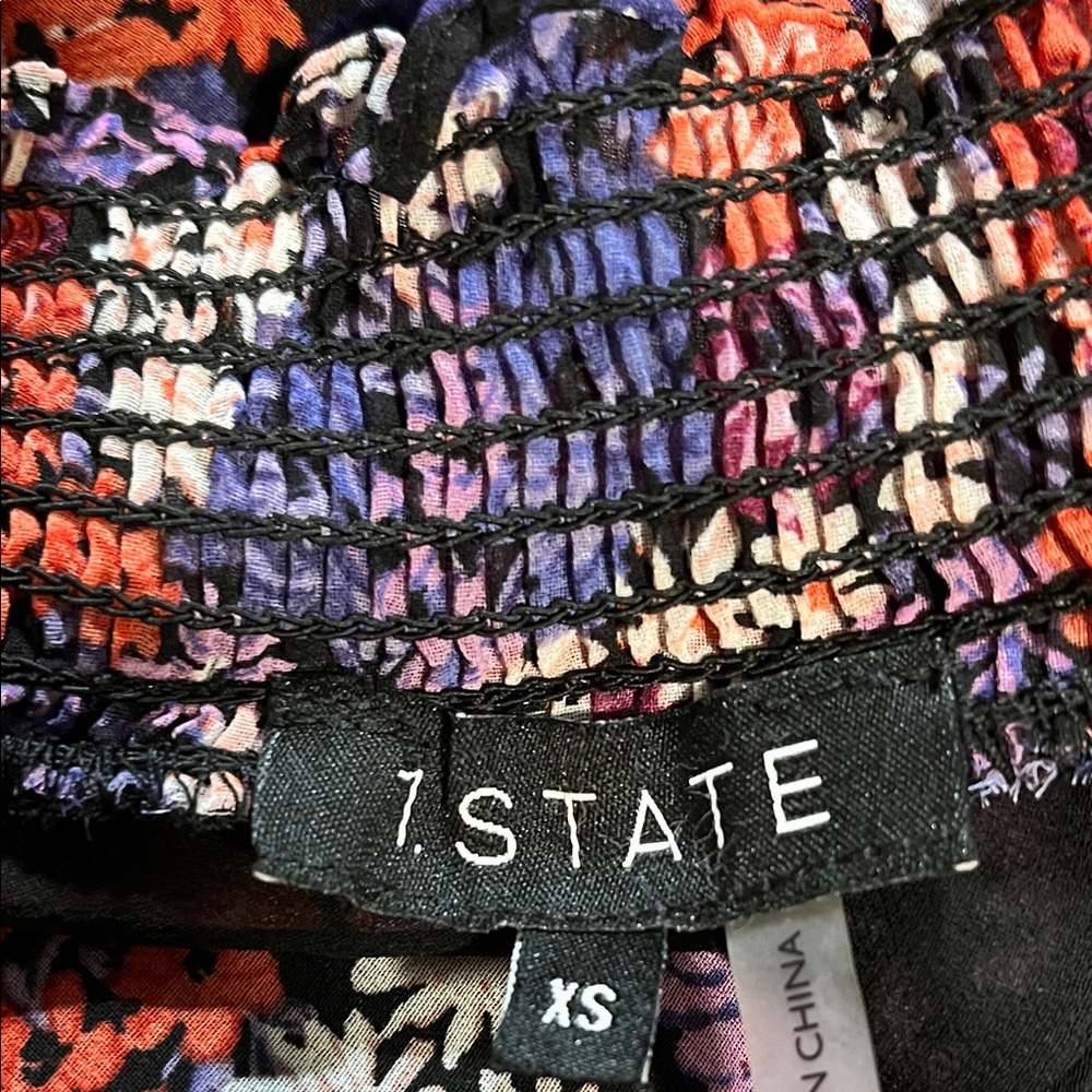 1. State Floral Print Ruffle Blouse - Picture 2 of 4